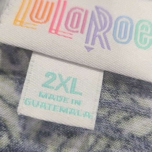 Lularoe Heathered Gray Green Julia Midi Dress Sz. 2xl - Picture 4 of 5